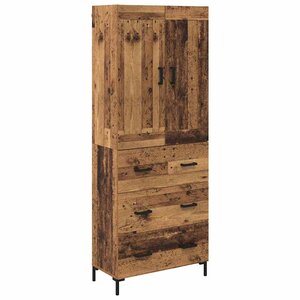 vidaXL Haut Armoire avec tiroir 2 Pièces Bois Ancien Bois d'ingénierie