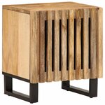vidaXL Tables de chevet 2 Pièces 40x34x46 cm bois massif de manguier brut