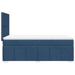 vidaXL Sommier à lattes de lit avec matelas Bleu 100x200 cm Tissu