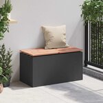 vidaXL Banc de jardin Noir 80 x 40 x 43 cm Acier
