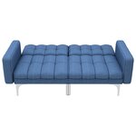 vidaXL Canapé-lit Bleu Tissu