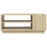 vidaXL Table basse chêne sonoma 102x55x43 cm bois d'ingénierie