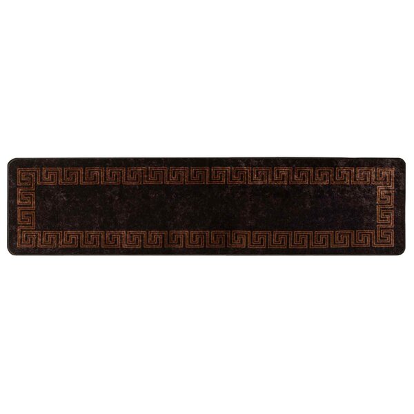 vidaXL Coureur de Tapis MARSA Noir 100 x 450 cm Polyester et PVC