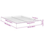 vidaXL Cadre de lit sans matelas chêne fumé 120x190 cm bois ingénierie