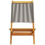 vidaXL Chaises de jardin pliables lot de 6 gris bois d'acacia massif