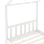vidaXL Cadre de lit d'enfant Blanc Bois de pin massif 70x140 cm