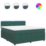 vidaXL Sommier à lattes de lit et matelas Vert foncé 180x200cm Velours