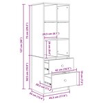 vidaXL Bureau avec tiroir avec étagère avec stockage 2 Pièces Gris béton