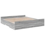 vidaXL Cadre de lit et tiroirs sonoma gris 200x200cm bois d'ingénierie