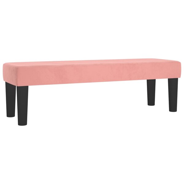 Banc banquette rose 100 x 30 x 30 cm velours 02_0010681
