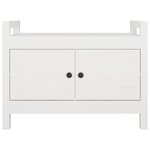 vidaXL Banc d'entrée Blanc 80x40x60 cm Bois de pin massif