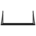 vidaXL Étagères murales 2 Pièces noir 60x25x25 5 cm bois d'ingénierie