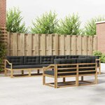 vidaXL Ensemble de canapés d'extérieur 6 Pièces Blanc et anthracite