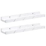 vidaXL Étagère Murale 2 pc Marbre blanc 40 x 9 x 3 cm