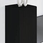 vidaXL Meuble TV mural 2 Pièces Noir 30 x 31 x 80 cm Bois d'ingénierie