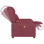 vidaXL Fauteuil de massage Rouge bordeaux Tissu