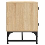 vidaXL Meuble TV avec portes en verre chêne sonoma 102x37x50 cm