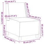 vidaXL Fauteuil Crème 55 x 74 x 82 cm Tissu en velours côtelé