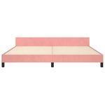 vidaXL Cadre de lit sans matelas rose 200x200 cm velours