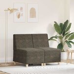 vidaXL Fauteuil 2 Pièces Gris foncé 55 x 74 x 82 cm Cuir suédé faux