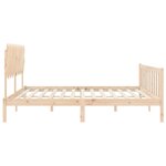 vidaXL Cadre de lit avec tête de lit 200x200 cm bois massif