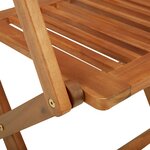 vidaXL Mobilier à dîner de jardin pliable 5 Pièces Bois d'acacia solide