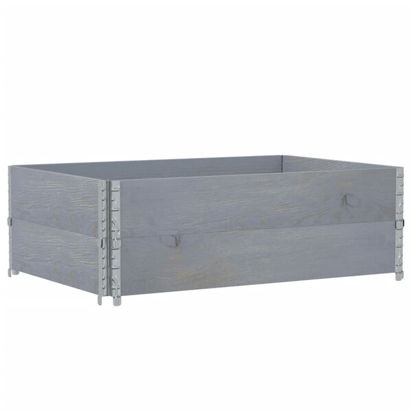 vidaXL Jardinière gris 120x80 cm bois massif de pin