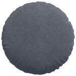 vidaXL Coussins de siège 2 Pièces Gris foncé Ø 40 x 13 cm Velours