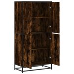 vidaXL Buffet haut chêne fumé 68x35x139 cm bois d'ingénierie