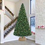 vidaXL Collier de sapin de Noël Marron 90 x 90 x 28 cm