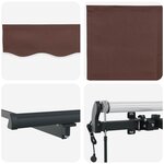vidaXL Auvent rétractable automatique marron 600x300 cm