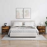 vidaXL Table de chevet Chêne Fumé 50 x 39 5 x 50 cm Bois d'ingénierie