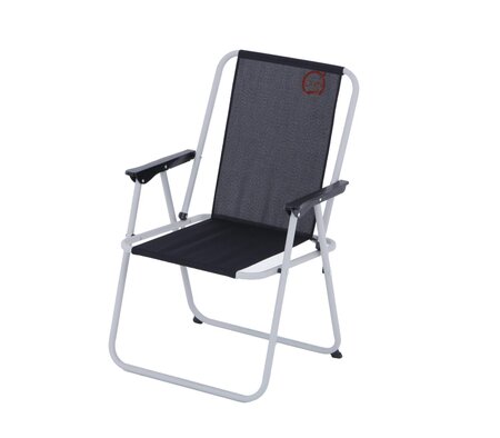 Fauteuil piccolo de camping pliable - O'Camp - Noir - Dimensions : 57 x 55 x 80 cm