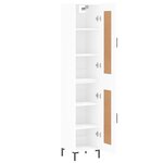 vidaXL Buffet haut Blanc 34 5x34x180 cm Bois d'ingénierie