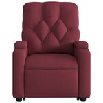 vidaXL Fauteuil inclinable rouge bordeaux tissu
