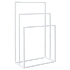 vidaXL Porte-serviettes sur pied Blanc 48x24x79 cm Fer