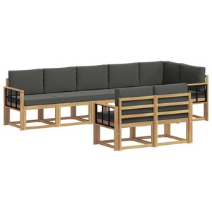 vidaXL Ensemble de canapés d'extérieur 8 Pièces Blanc et anthracite