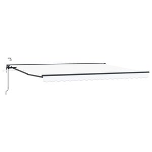 vidaXL Auvent rétractable électrique Blanc 4 5 × 3 5 m
