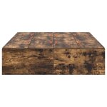 Cadre de lit de rangement vidaXL Chêne fumé 120x200 cm