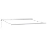 vidaXL Auvent Rétractable Jaune et blanc 400 × 300 cm Tissu et Métal