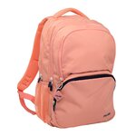 Sac à dos scolaire Milan Serie 1918 25L - 3 poches avant + 2 poches latérales - Poignées réglables et rembourrées - Taille 46 5x30x17cm - Couleur Rose
