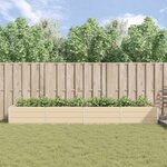 vidaXL Jardinière Ivoire 195 x 100 x 45 cm Acier galvanisé