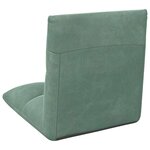 vidaXL Fauteuil de sol ajustable Vert Mer Velours