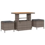vidaXL Ensemble de canapé de jardin 10 Pièces Gris Poly Rattan