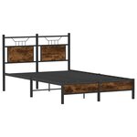 vidaXL Cadre de lit sans matelas chêne fumé 120x200 cm bois ingénierie