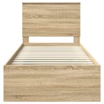 vidaXL Cadre de lit Chêne Sonoma 90 x 190 cm Pin massif