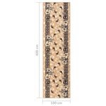 Vidaxl tapis bcf beige 100x400 cm
