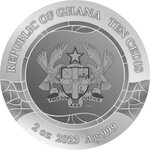THE KISS Gustav Klimt 2 Once Argent Coin 10 Cedis Ghana 2023