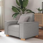 vidaXL Canapé Fauteuil Gris Nuage 60 cm Tissu