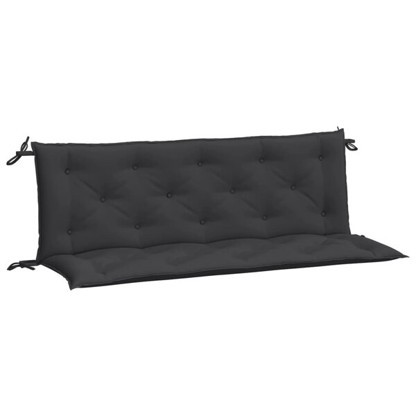 vidaXL Coussins de banc jardin lot de 2 noir 150x50x7 cm tissu Oxford
